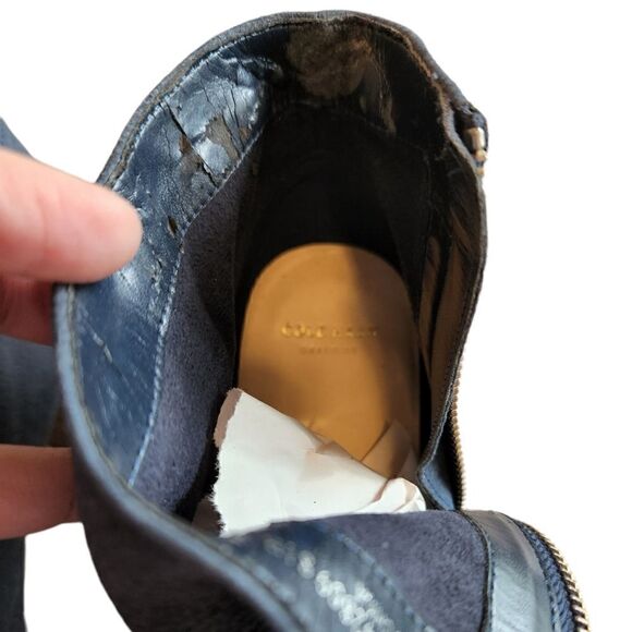 Cole Haan Blue Suede Ankle Booties - Picture 7 of 8